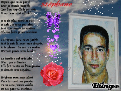   Pour toi mon poussin, papa &agrave; fait ce beau montage en incluant un po&eacute;me, que la vie sans toi est dur, donne nous la force d'avancer un peu je t'aime tant